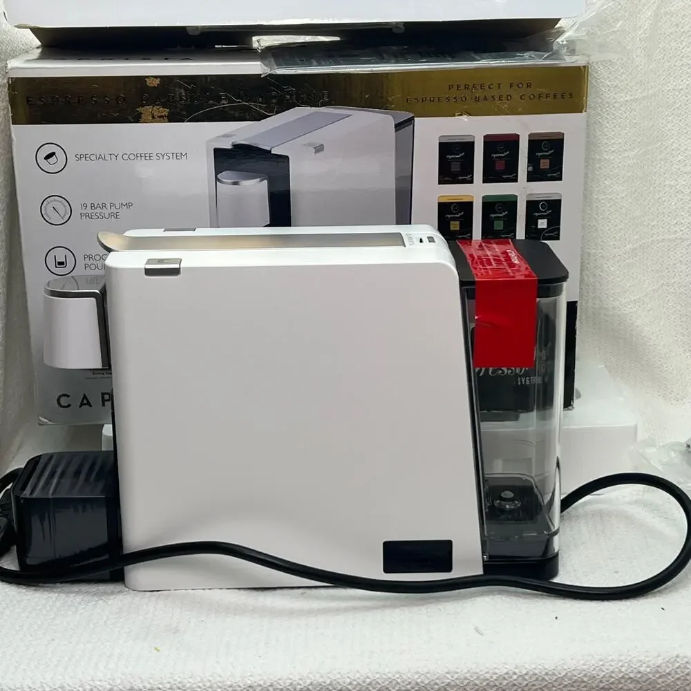 Espressotoria Caprista Capsule Espresso Machine White Open Box CMMCXSTCSM